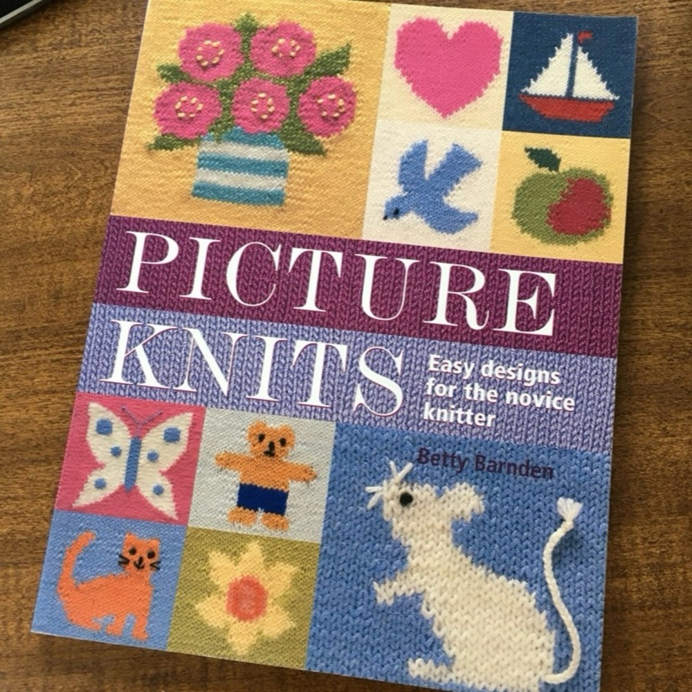 Softcover “Picture Knits Easy Designs For The Novice Knitter” Illustrated Book